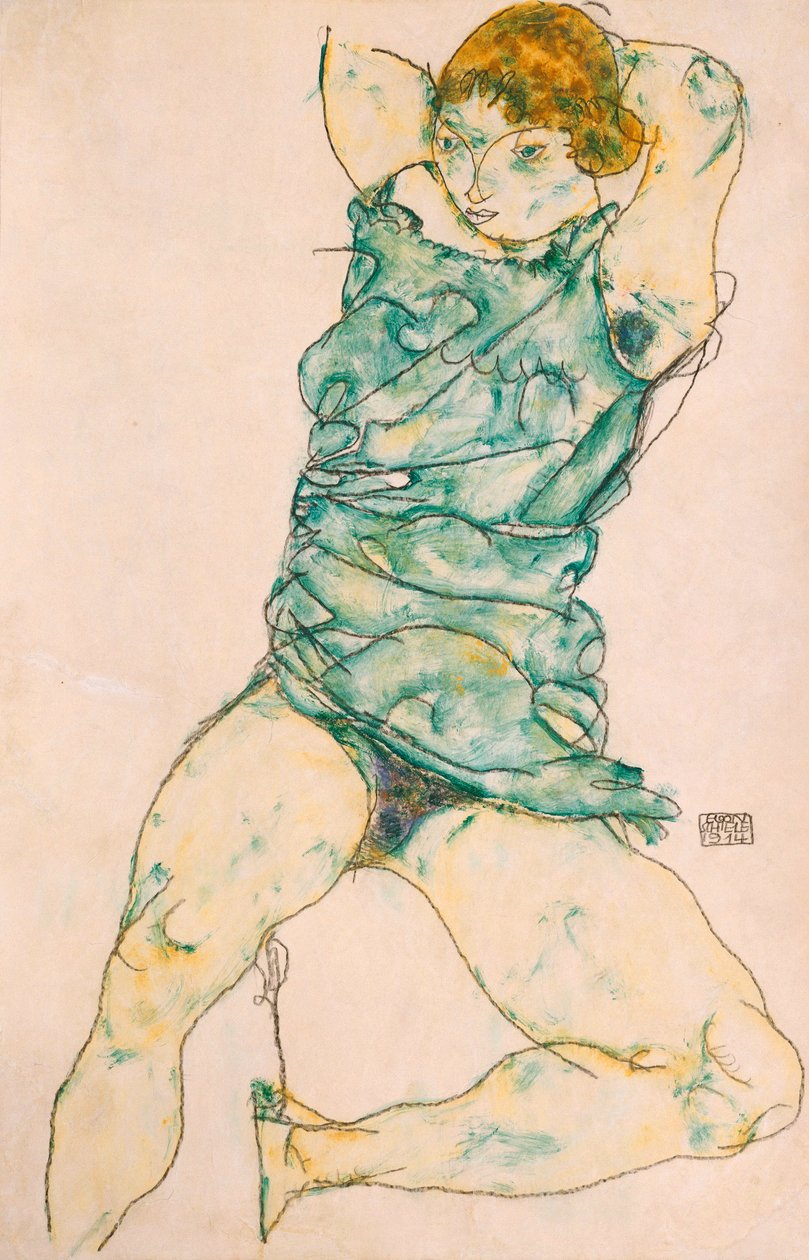 Fekvő lány, 1914 alkotó: Egon Schiele