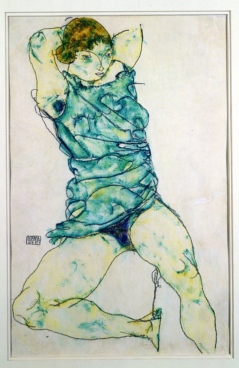 Fekvő lány alkotó: Egon Schiele