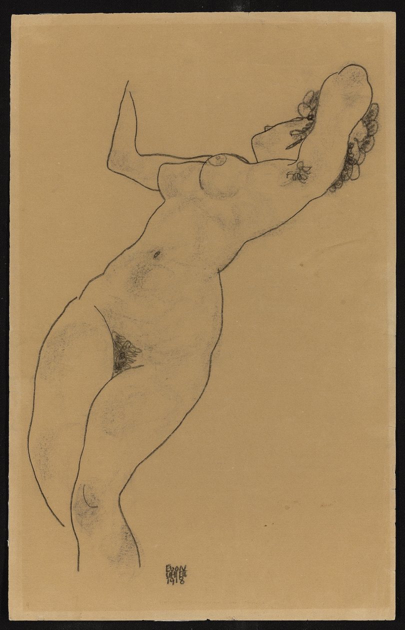 Fekvő akt, 1918 alkotó: Egon Schiele