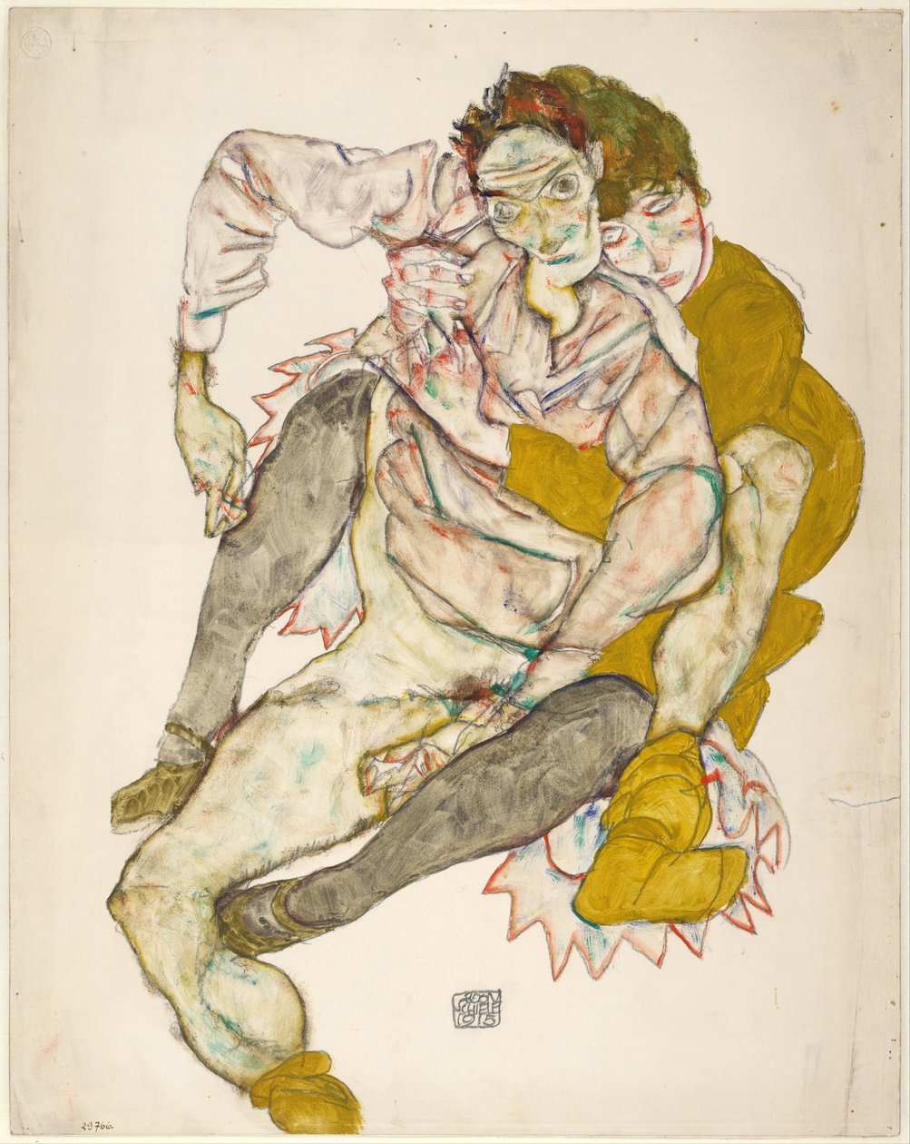 Ülő pár, 1915 alkotó: Egon Schiele
