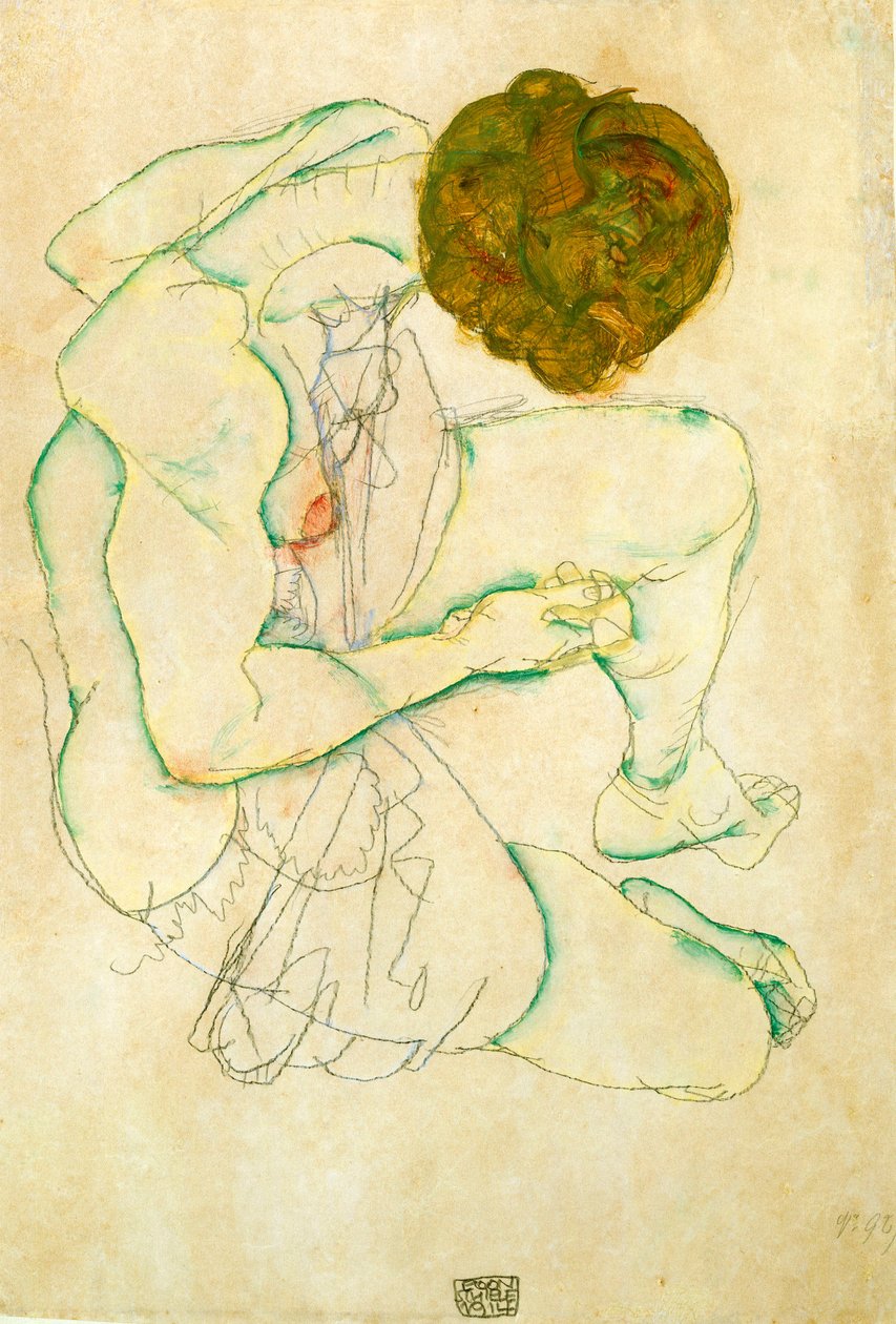 Ülő meztelen nő, 1914 alkotó: Egon Schiele