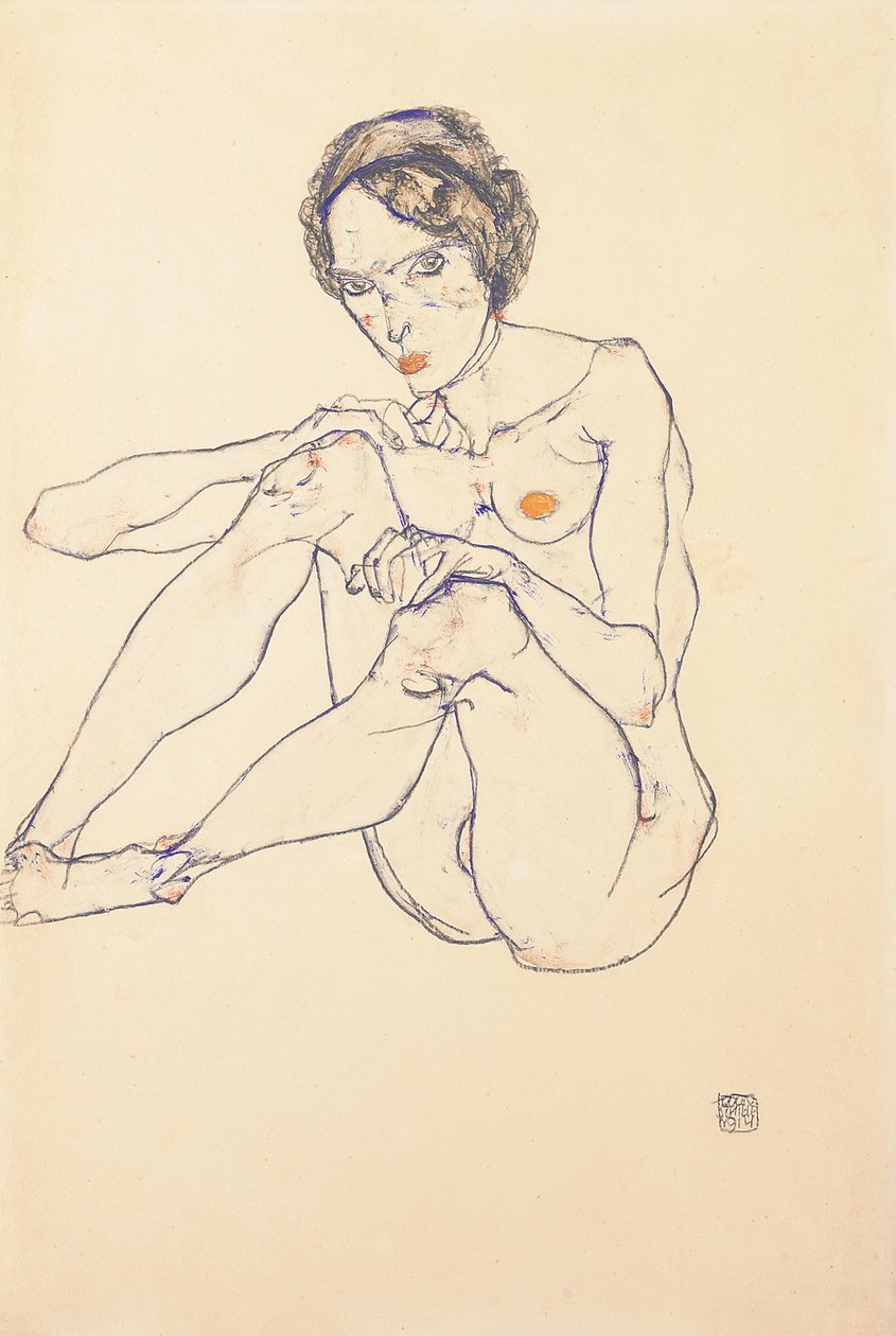 Ülő női akt, 1914 alkotó: Egon Schiele