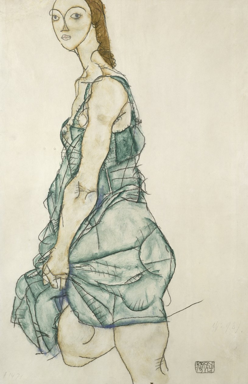 Álló lány alkotó: Egon Schiele