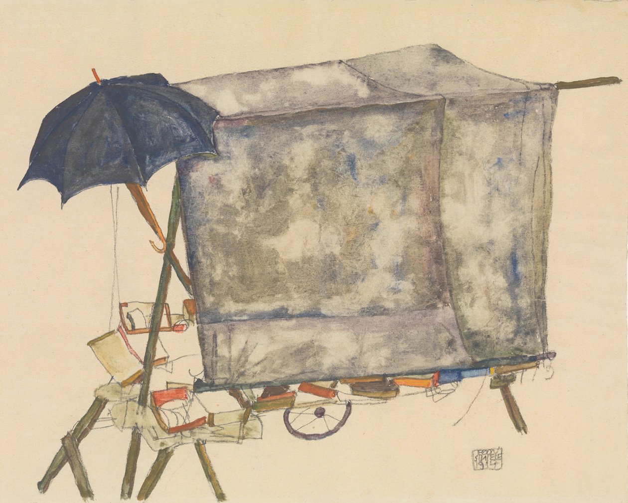 Utcai kosár alkotó: Egon Schiele