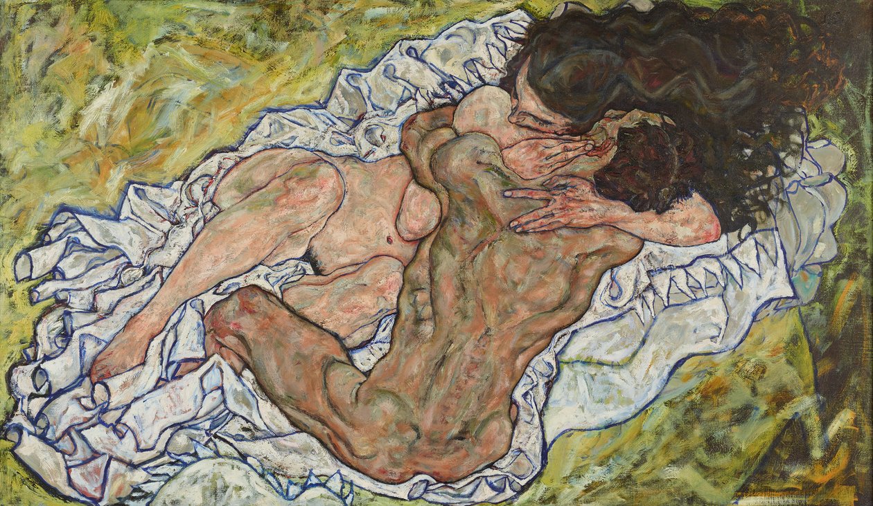 Az ölelés, 1917. alkotó: Egon Schiele