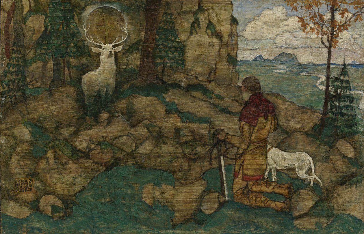Szent Hubert látomása, 1916 alkotó: Egon Schiele