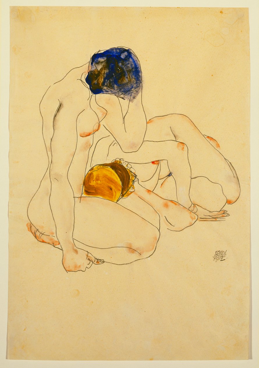 Két barát, 1912 alkotó: Egon Schiele