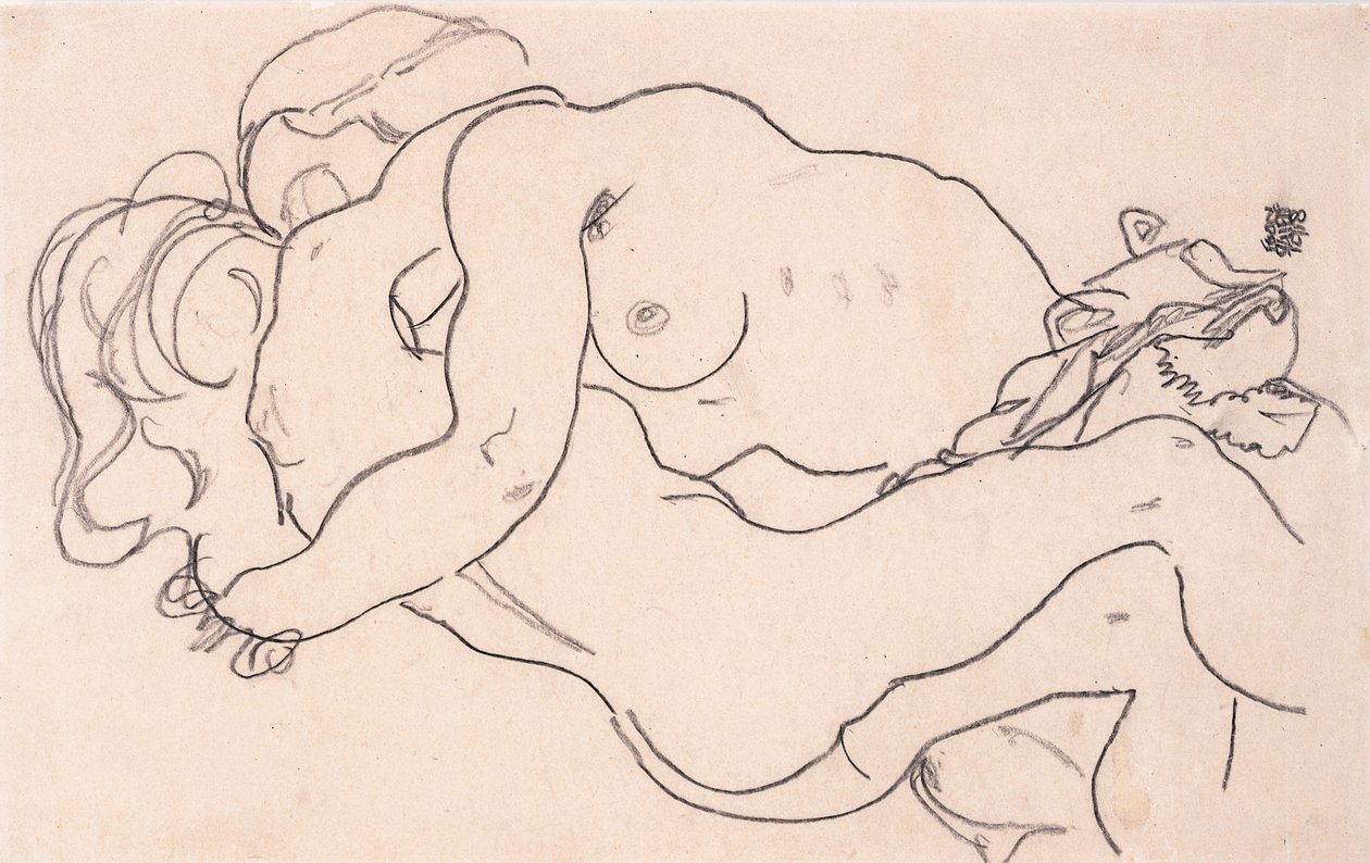 Két ölelő női akt, 1918 alkotó: Egon Schiele