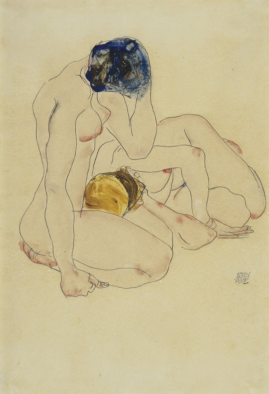 Két barát, 1912 alkotó: Egon Schiele