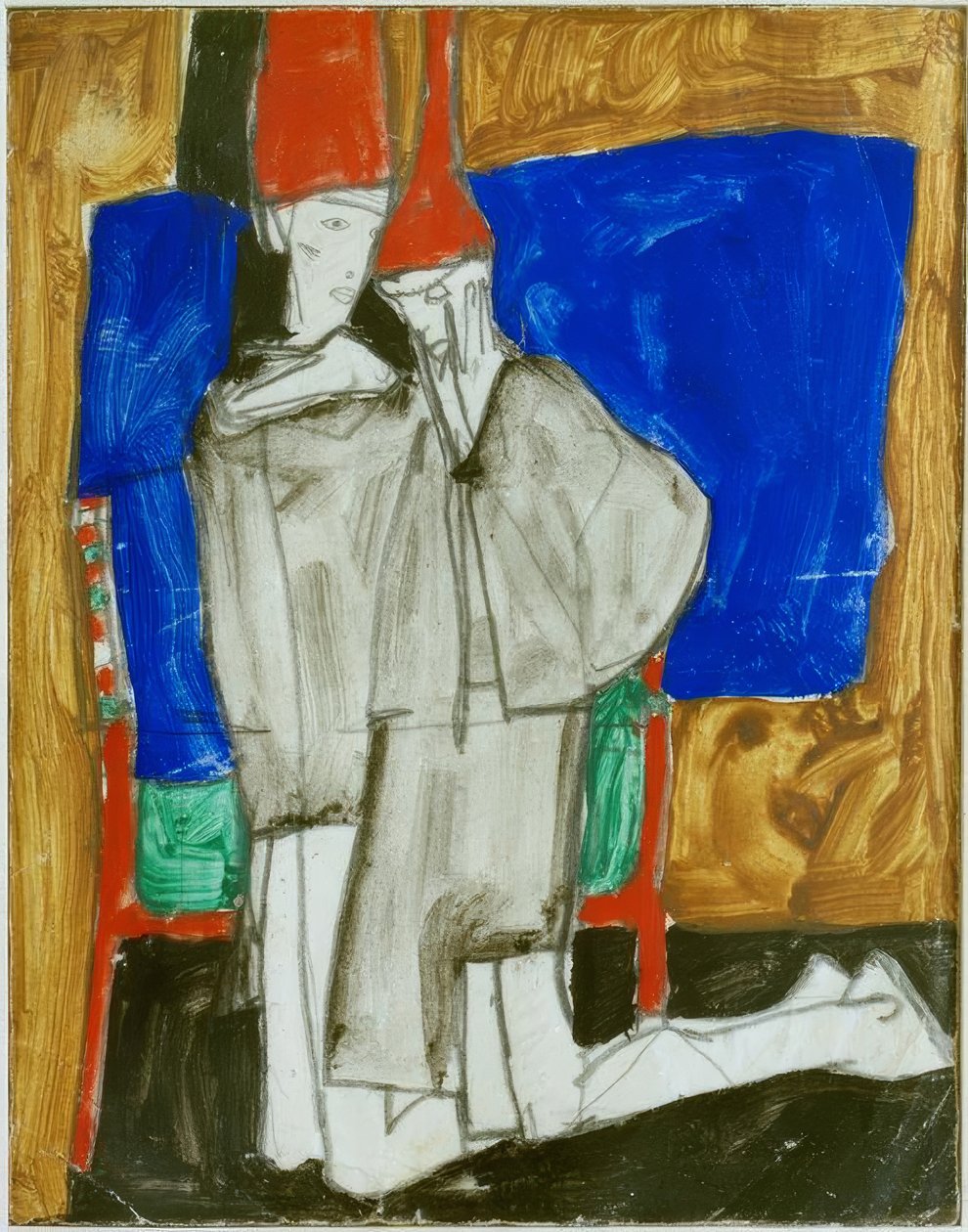 Ketten térdelve alkotó: Egon Schiele