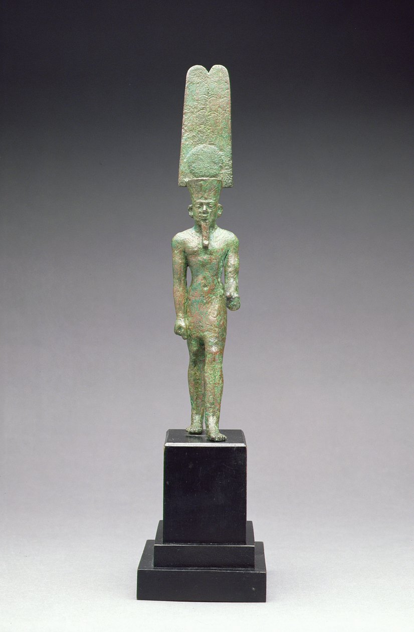 Amon-Re isten alakja, valószínűleg késői időszak (i.e. 716-332) (bronz) alkotó: Egyptian