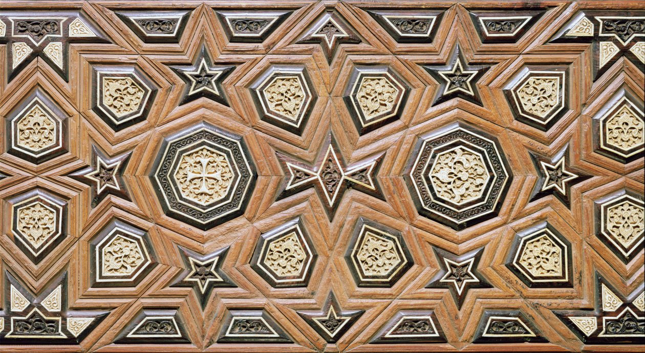 Redőnypár egy templomból (elefántcsonttal és ébenfával kirakott fa) (részlet) alkotó: Egyptian
