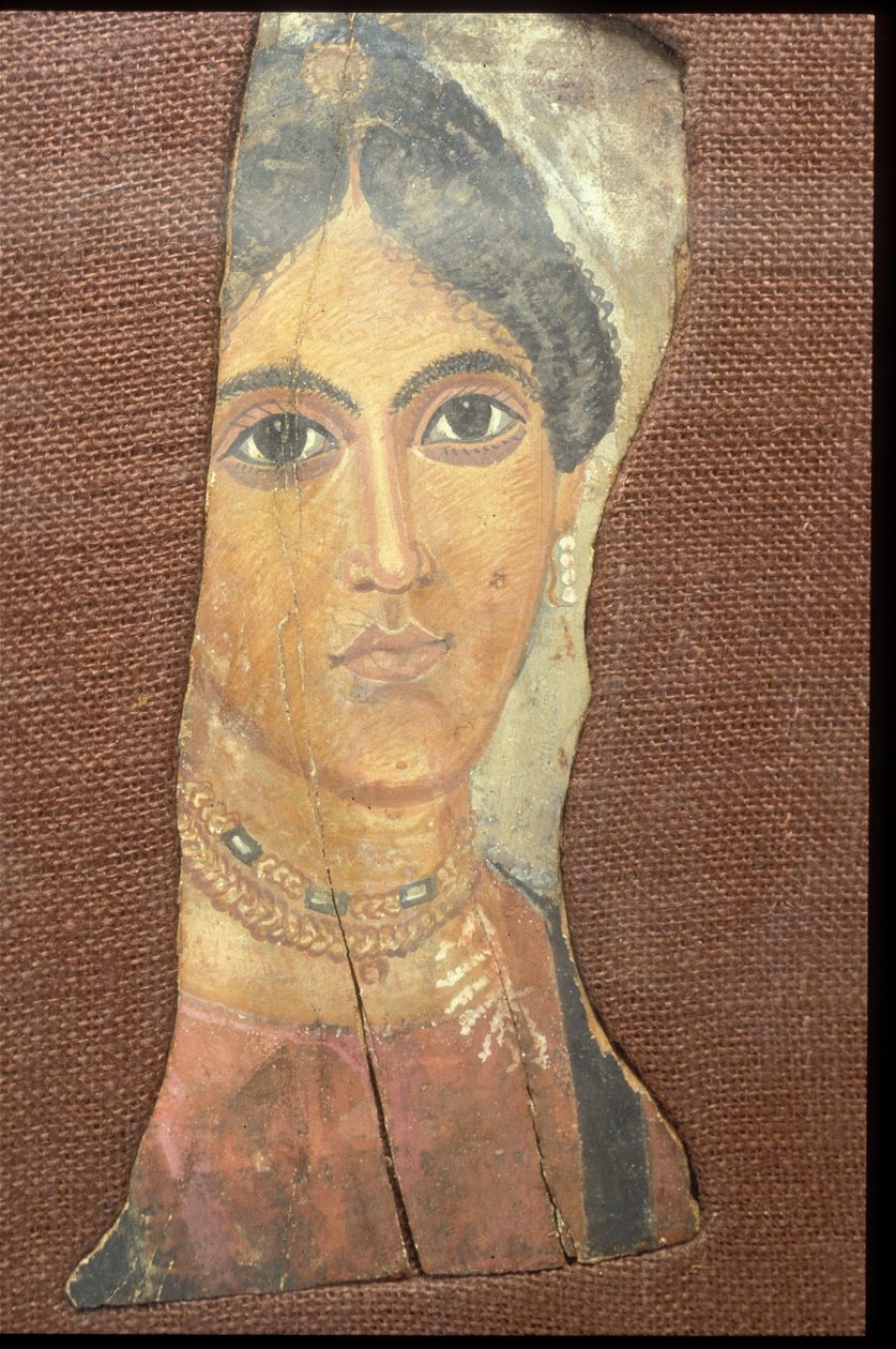 Női portré (fa enkausztikával) alkotó: Egyptian