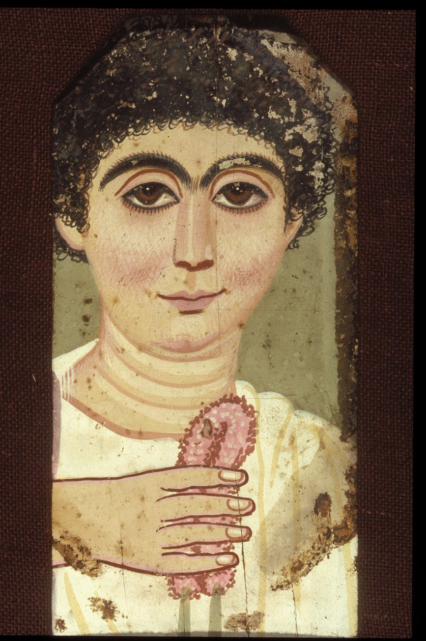 Női portré (fa enkausztikával) alkotó: Egyptian