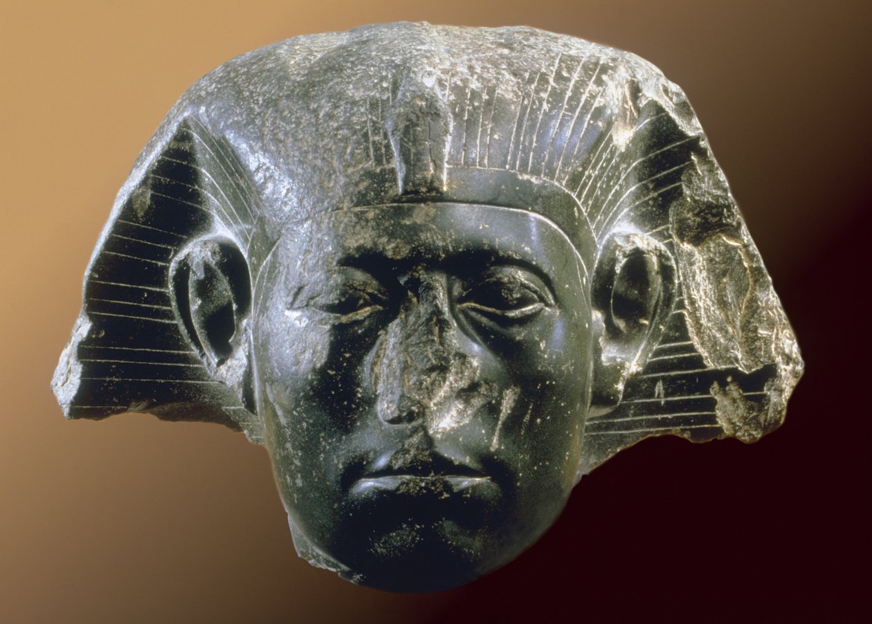 III. Sesostris (Kr. e. 1878-43) portréfeje egy szfinxről, Középbirodalom, ie 1850 körül (diorit) alkotó: Egyptian 12th Dynasty