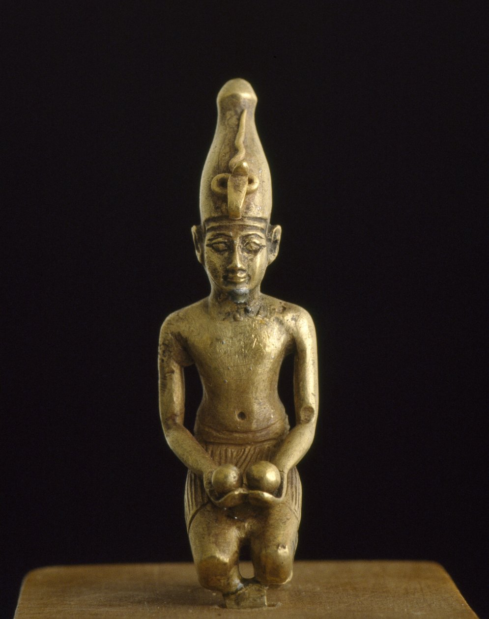 Király szobor fehér koronával, két borostálal, szilárd öntött elektromossággal alkotó: Egyptian 19th Dynasty