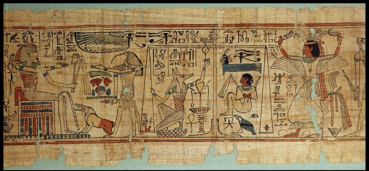 Részlet Nespakashuty papiruszáról, Új Királyság (papirusz) alkotó: Egyptian 21st Dynasty