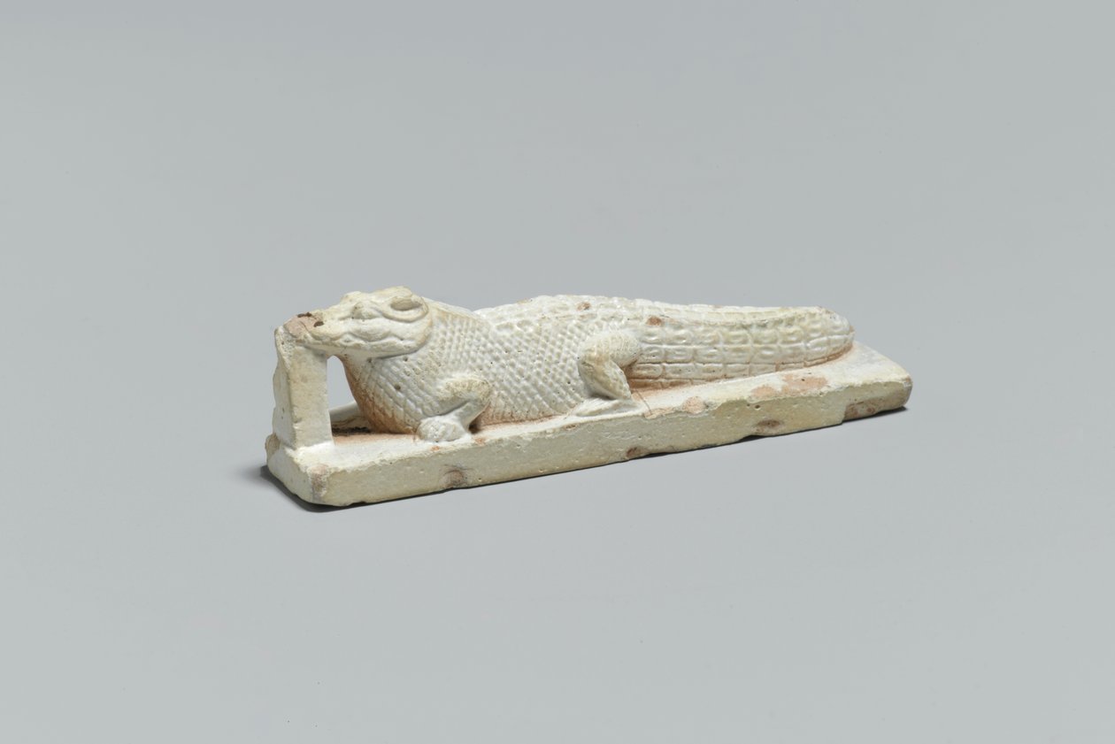 Krokodil figura, Fayumból, Kr.e. 332-395 (fajansz) alkotó: Egyptian