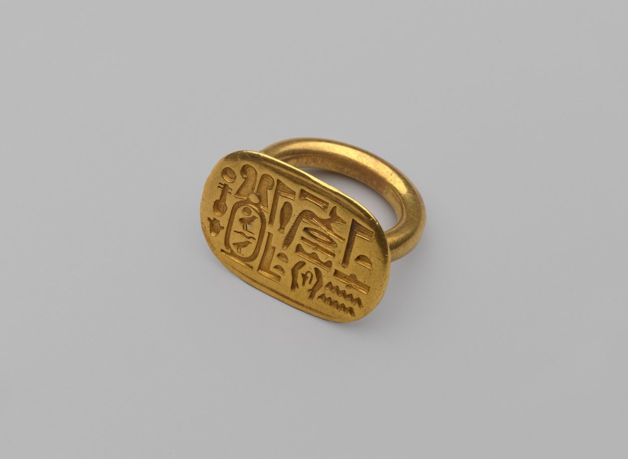 Signet gyűrű, ie 664-404 körül (arany) alkotó: Egyptian