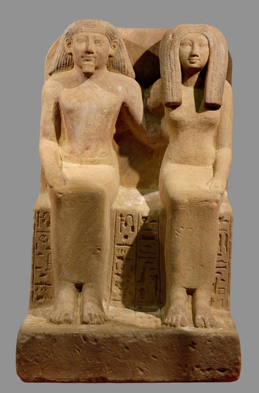 Ounsu, írnok-könyvelő és felesége, Imenhetep ... alkotó: Egyptian 18th Dynasty