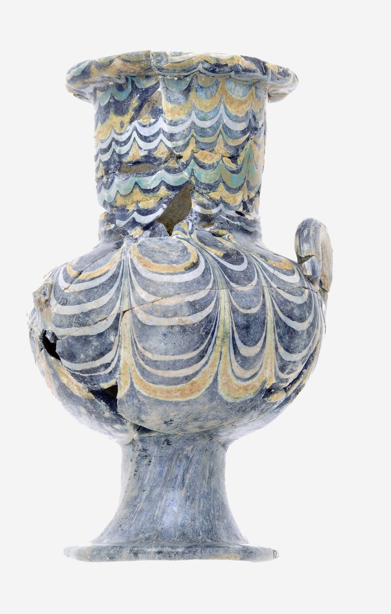 Váza, ie 1390-1353 körül (üveg) alkotó: Egyptian 18th Dynasty