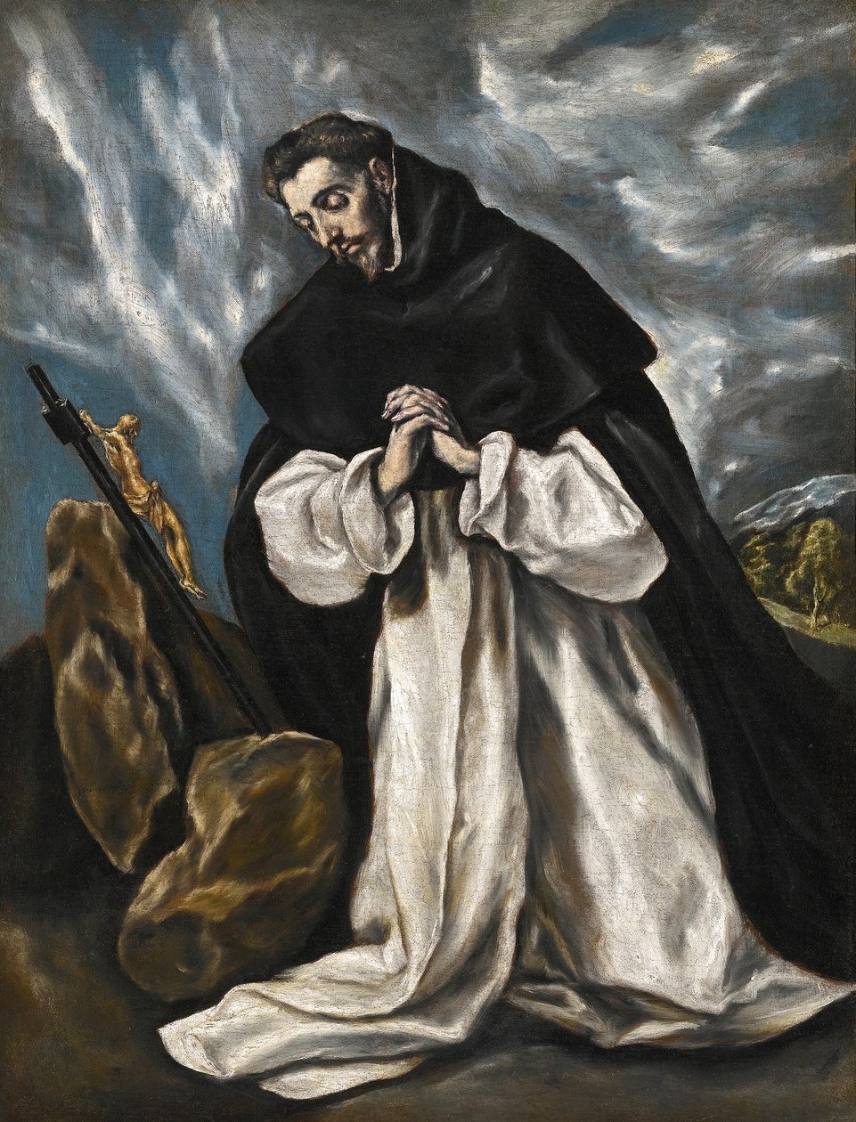 Szent Domonkos az imádságban alkotó: El Greco
