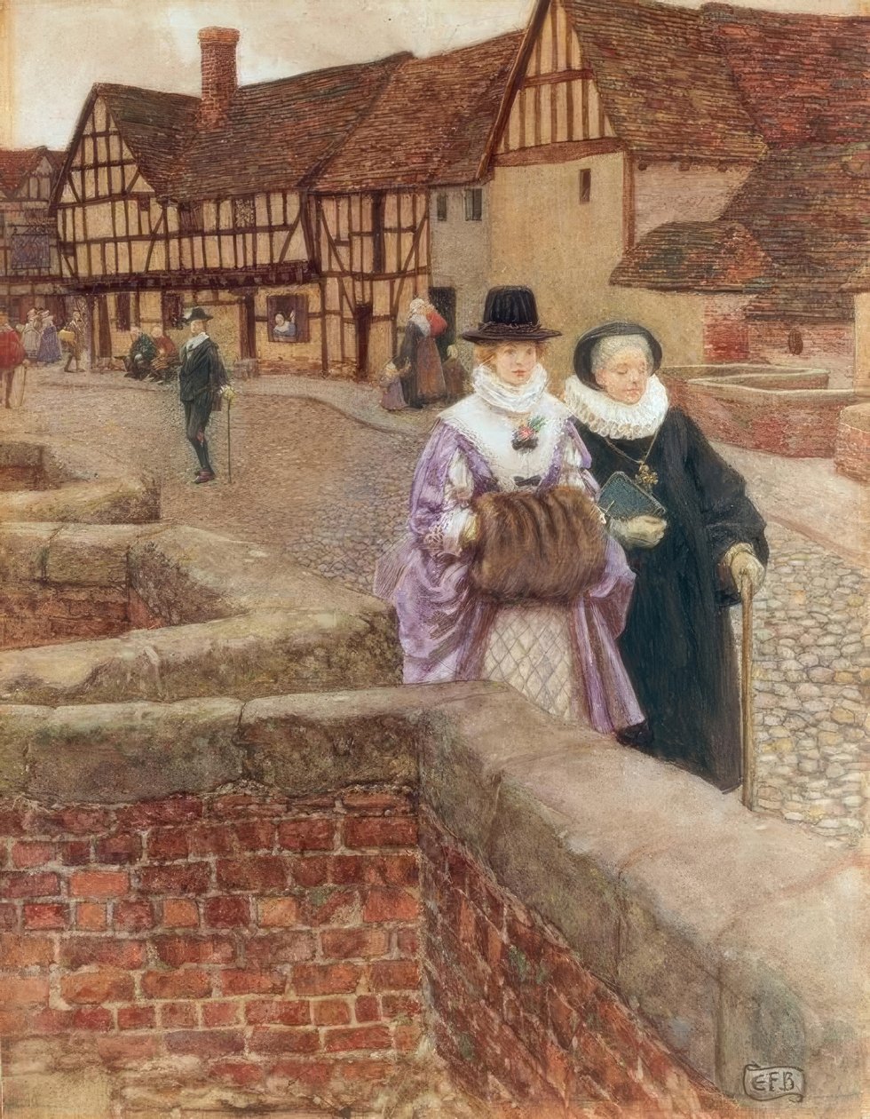 Csak láttam őt elmenni, / És mégis szeretem őt, míg meg nem halok. alkotó: Eleanor Fortescue Brickdale