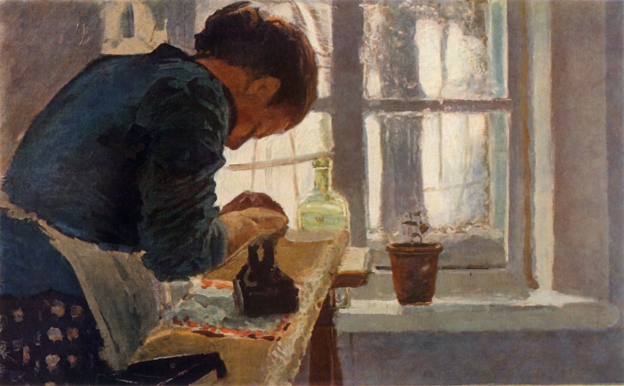 „A mosónő”, 19. század vége, 1965. alkotó: Elena Dmitrievna Polenova