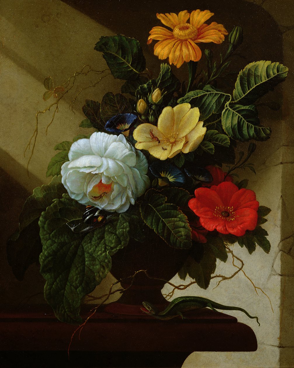 Csendélet virágokkal alkotó: Elias van den Broeck