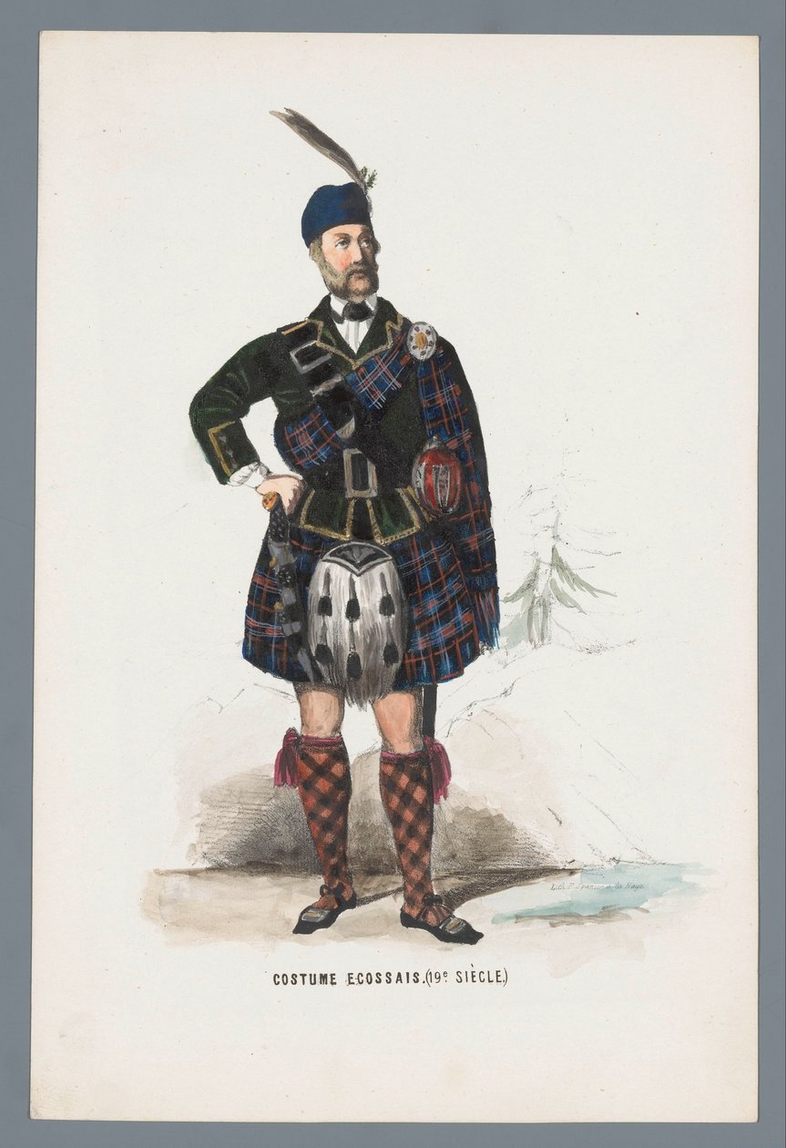 Skót jelmez. (19. század.) (cím a tárgyon) alkotó: Elias Spanier