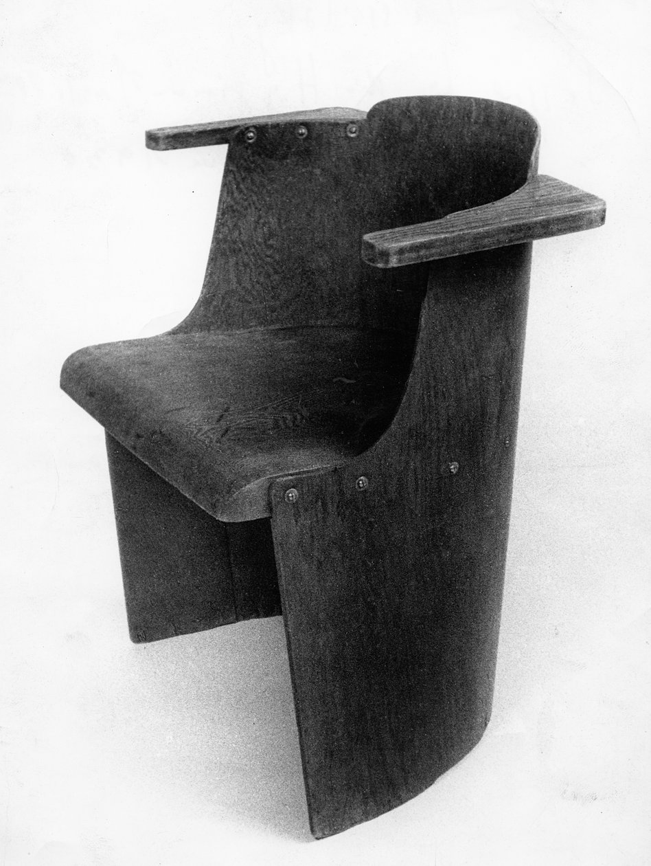 Szék, 1930 (fa farostlemezen) alkotó: Eliezer Markowich Lissitzky