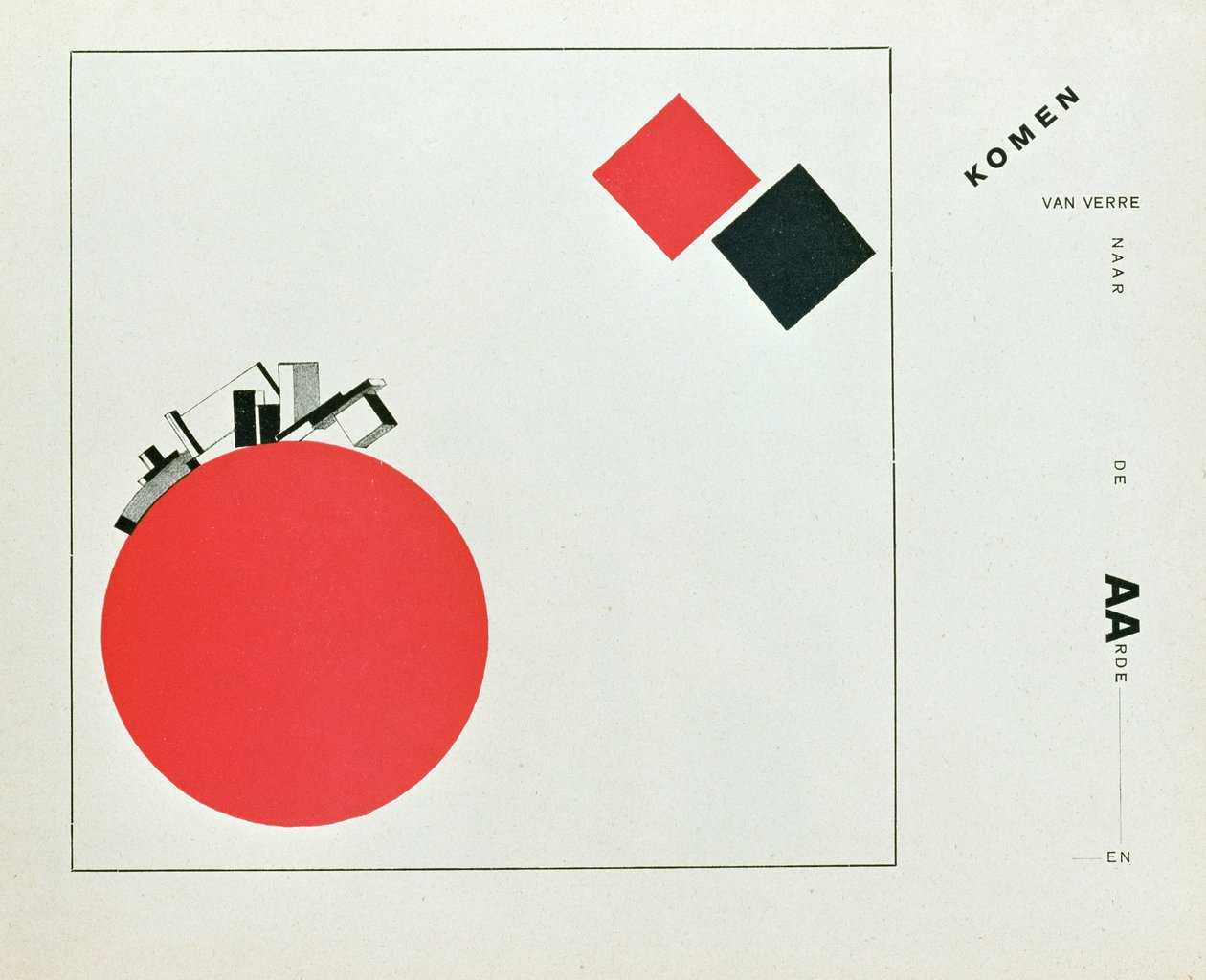 Illusztráció a „Két négyzet történetéhez”, a művész írta, kocsma. Berlinben, 1922 (nyomtatott könyv) alkotó: Eliezer Markowich Lissitzky