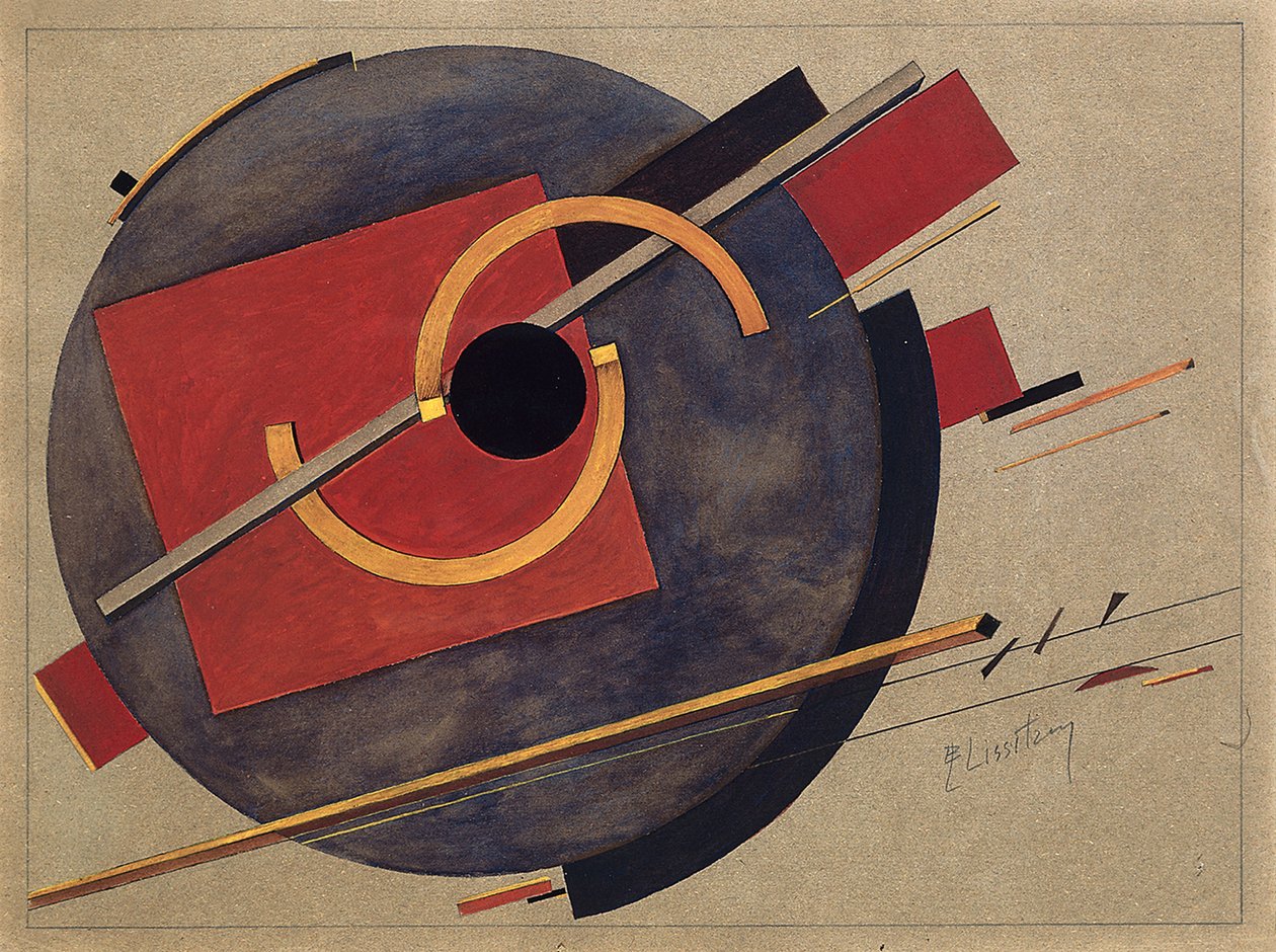 Tanulmány plakáthoz, 1920 alkotó: Eliezer Markowich Lissitzky