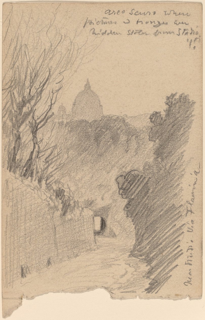 Arco Oscuro - A Via Fiaminia felett, c. 1890. alkotó: Elihu Vedder