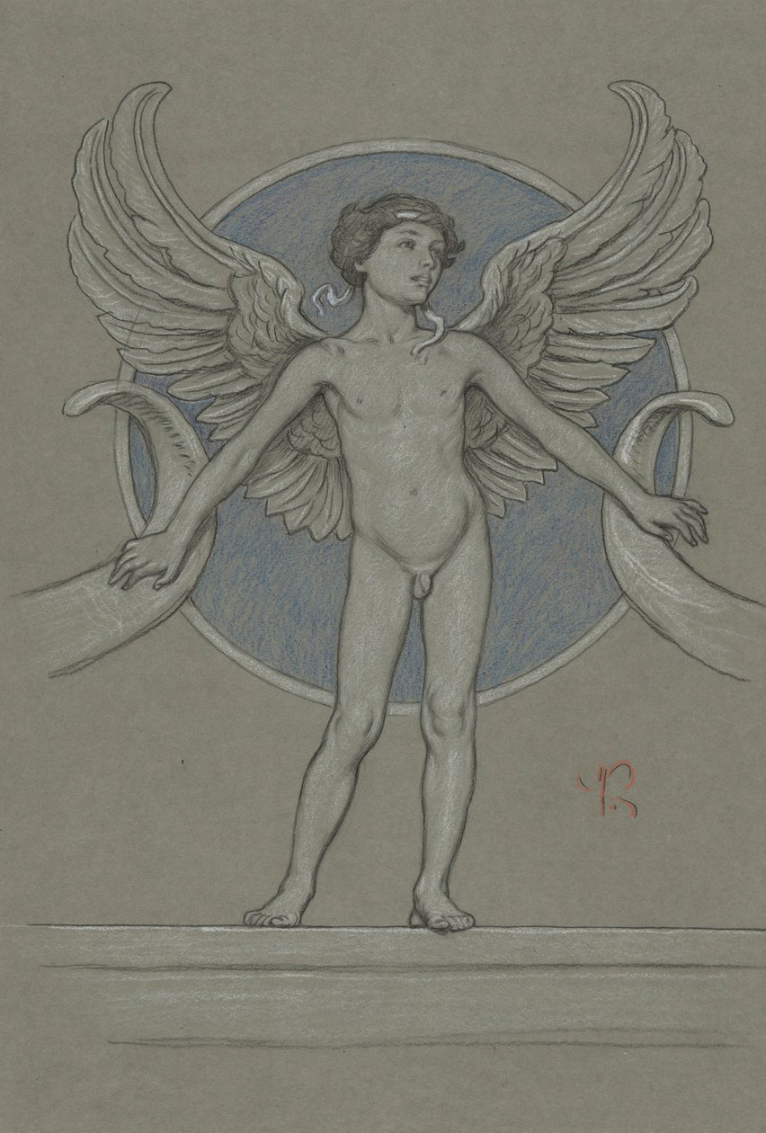 Boy with Wings + Cornucopia   1335015   hu       hungarian Successfully Translated  Original: Ferdinand III de Castille - The Surrender of Seville - Rococo : Moorish king Axataf handed the keys of the city to King Ferdinand par Espinal, Juan de (1714-1783) alkotó: Elihu Vedder
