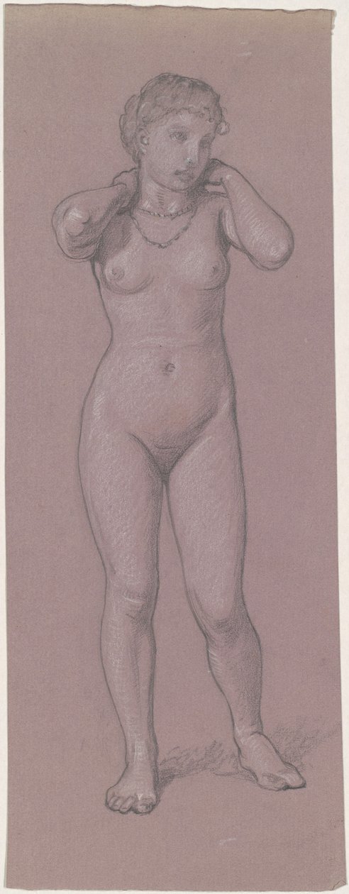 Női akt nyaklánccal, 1870-1880. alkotó: Elihu Vedder