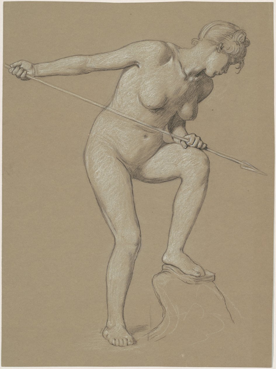Lány Spearing delfin alkotó: Elihu Vedder
