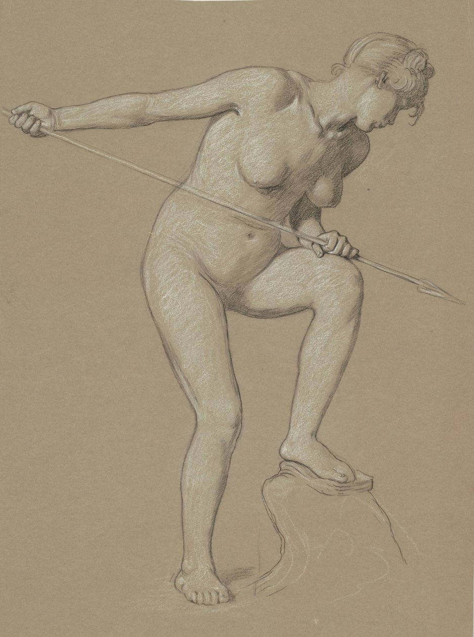 Lány Spearing delfin c. 1900. alkotó: Elihu Vedder