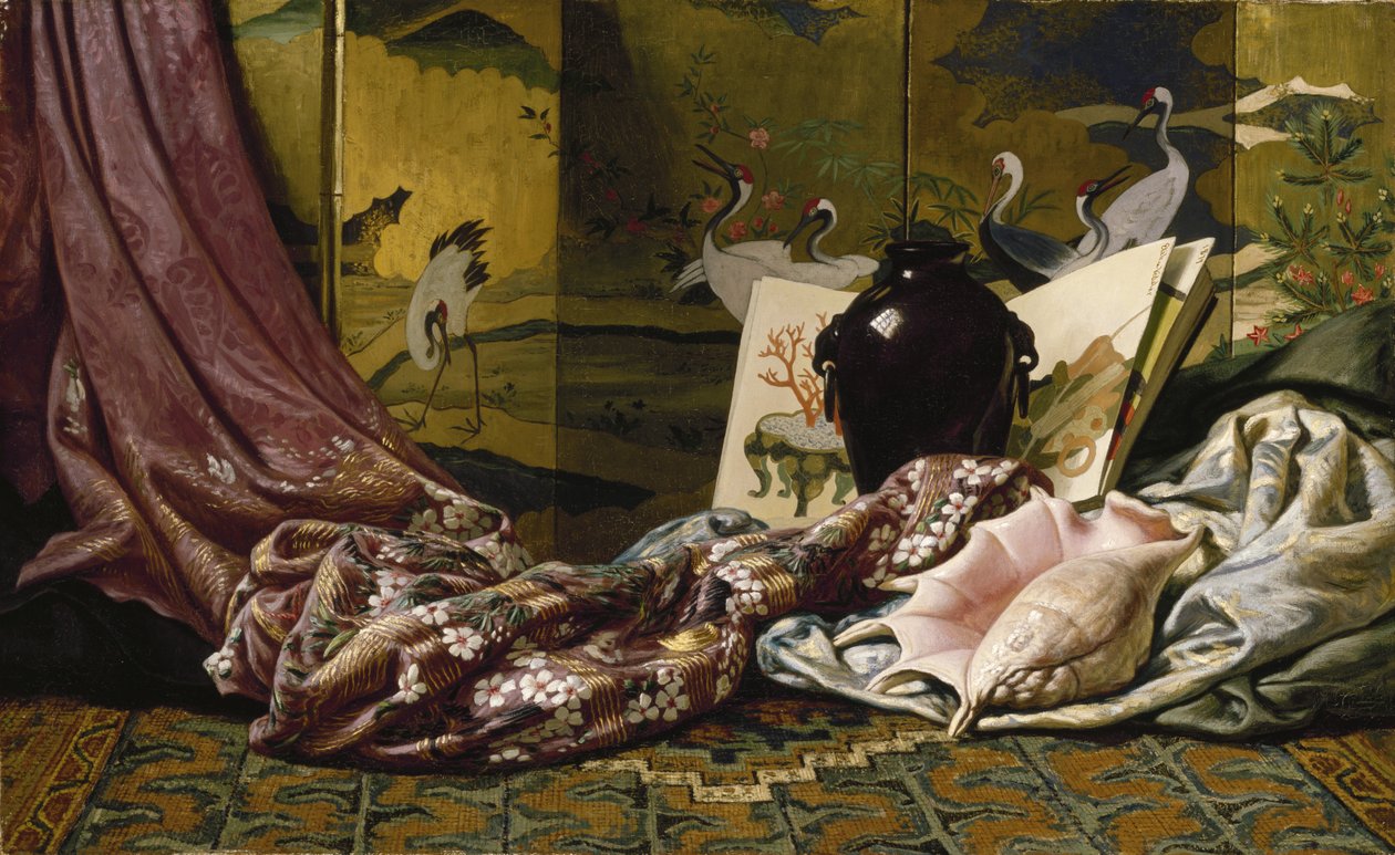 Japán csendélet, 1879 alkotó: Elihu Vedder