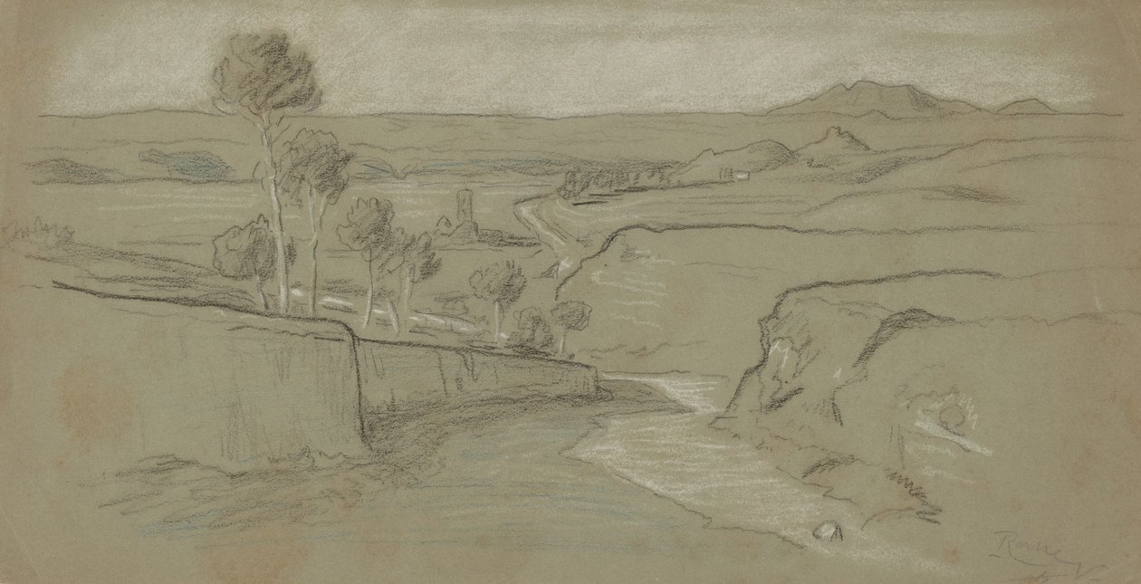 Római táj, c. 1900. alkotó: Elihu Vedder