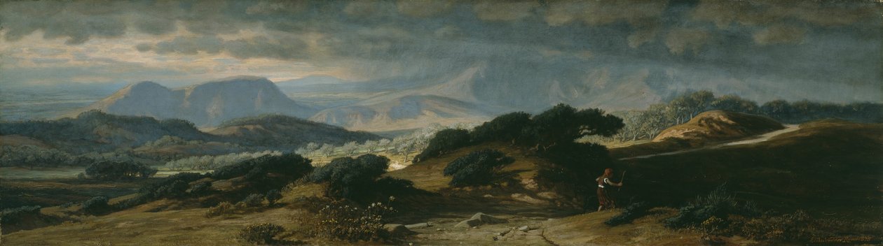 Vihar Umbriában, 1875. alkotó: Elihu Vedder