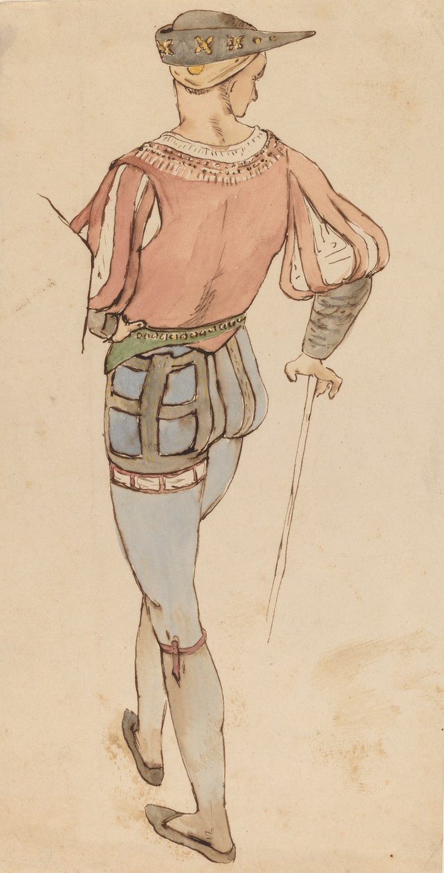 Tanulmány az öregmester után, c. 1858. alkotó: Elihu Vedder