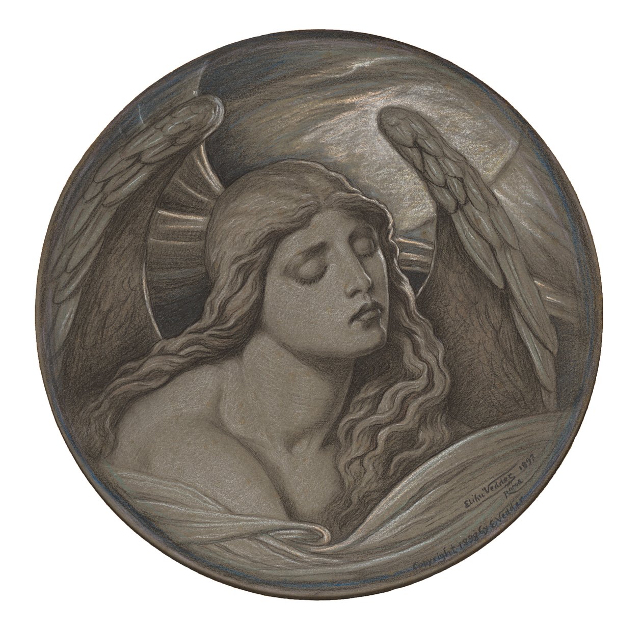 A "Soul in Bondage" tanulmánya alkotó: Elihu Vedder