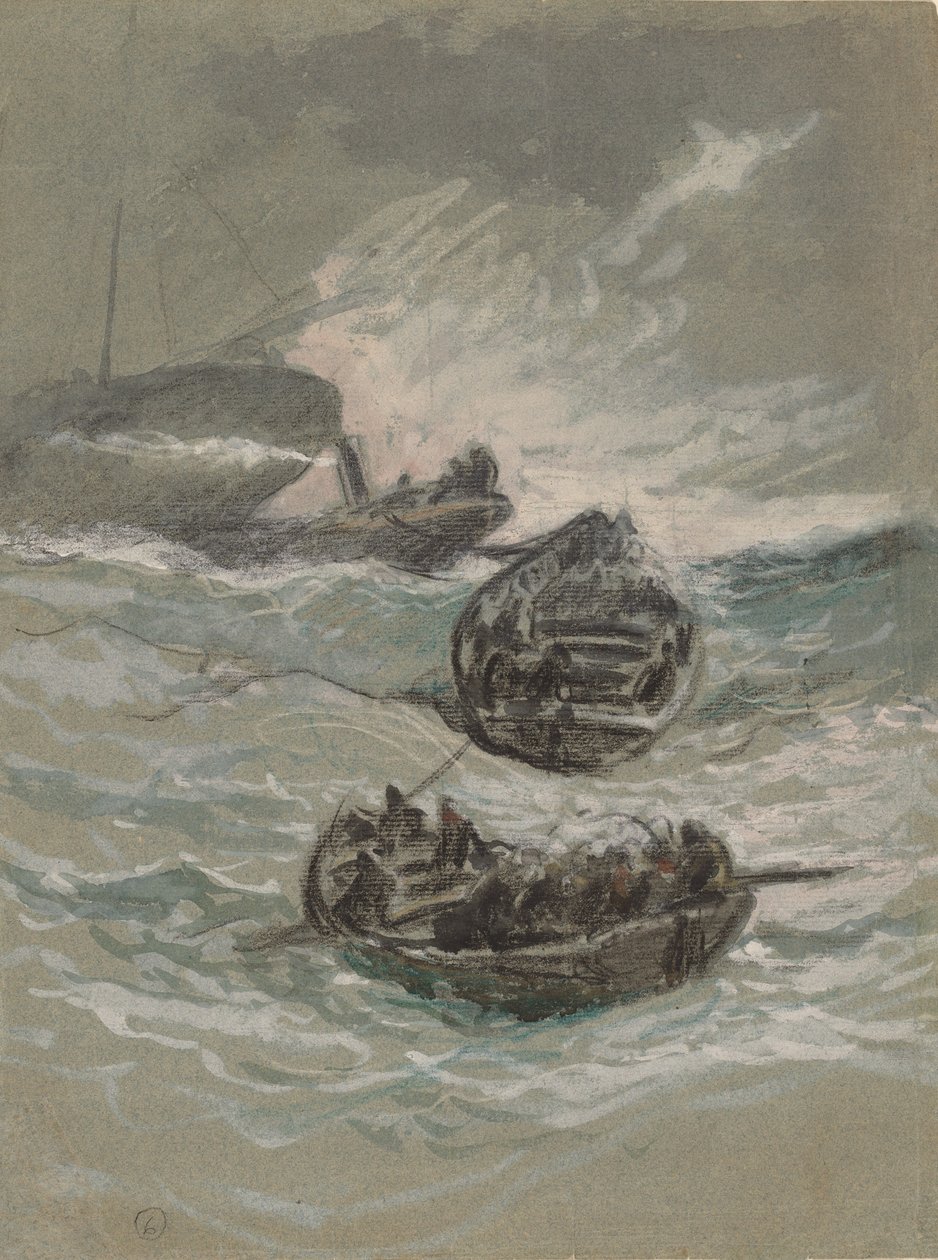 A hajótörés c. 1880. alkotó: Elihu Vedder