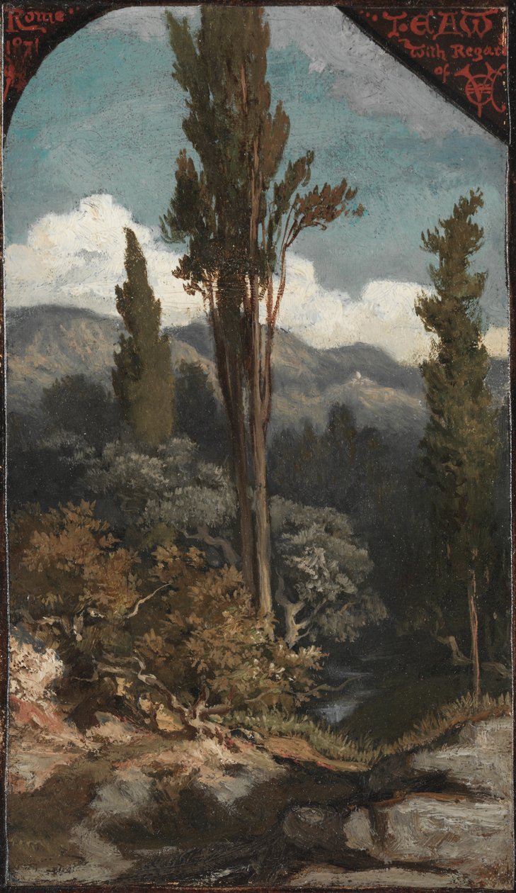Három fa: Olaszország, 1871. alkotó: Elihu Vedder