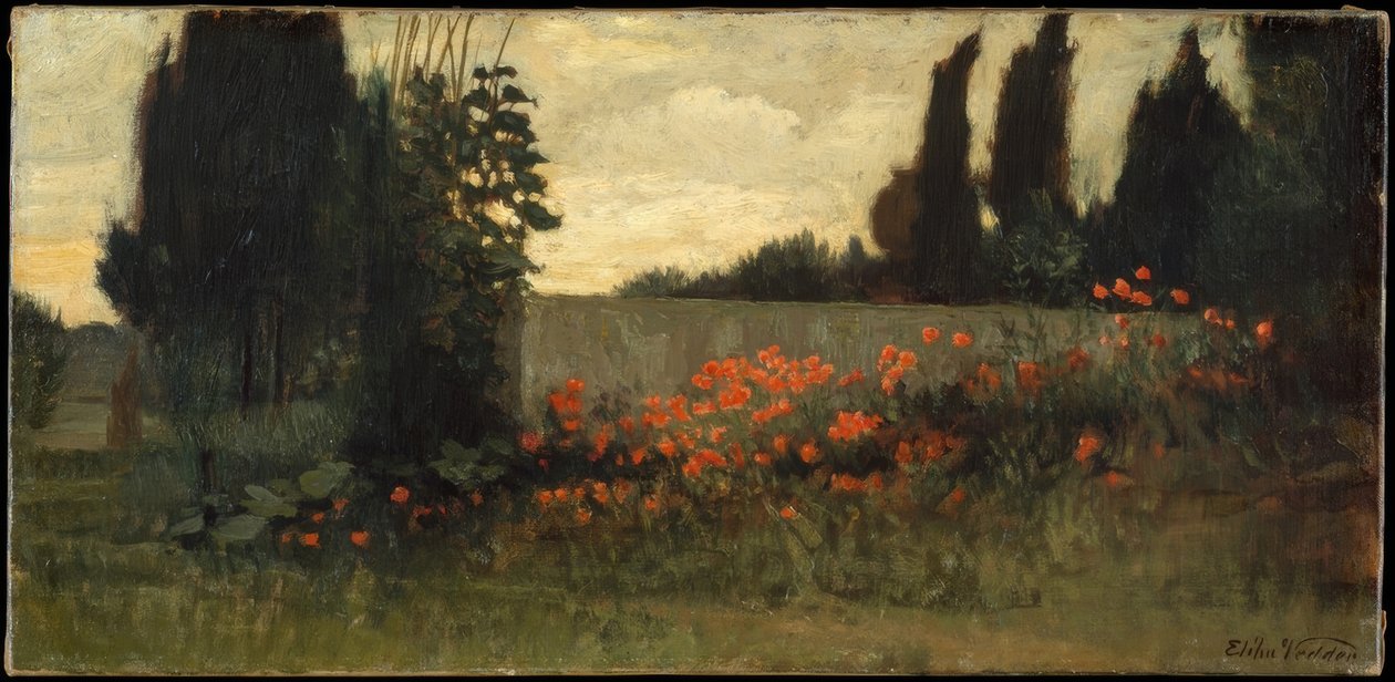 Ciprus és mák alkotó: Elihu Vedder