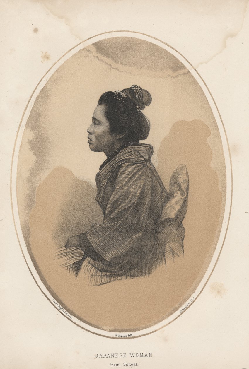 Japán nő Simodából, 1855 alkotó: Eliphalet Brown