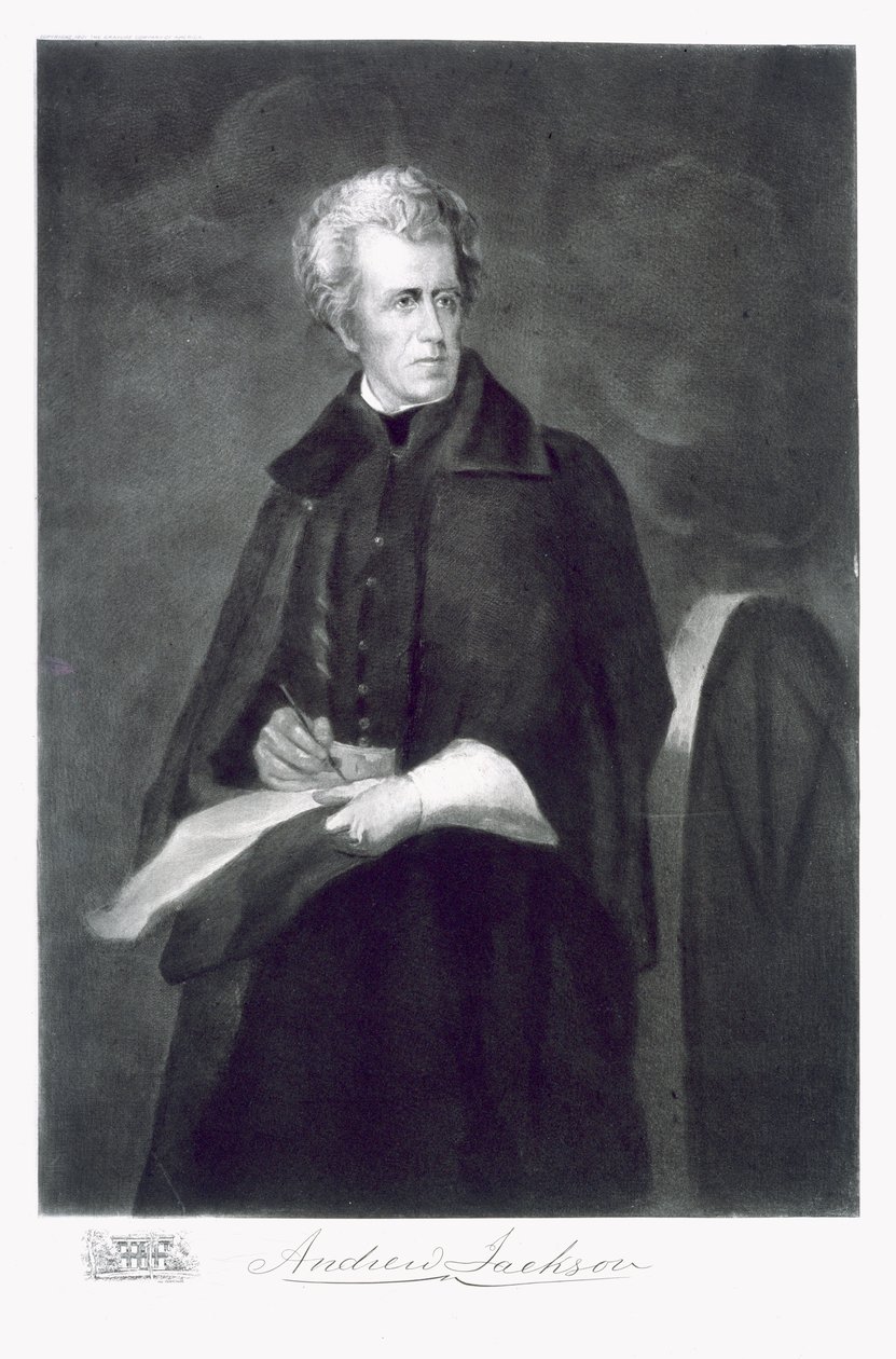 Andrew Jackson, az Amerikai Egyesült Államok 7. elnöke, pub. 1901 (mélynyomás) alkotó: Eliphalet Frazer Andrews