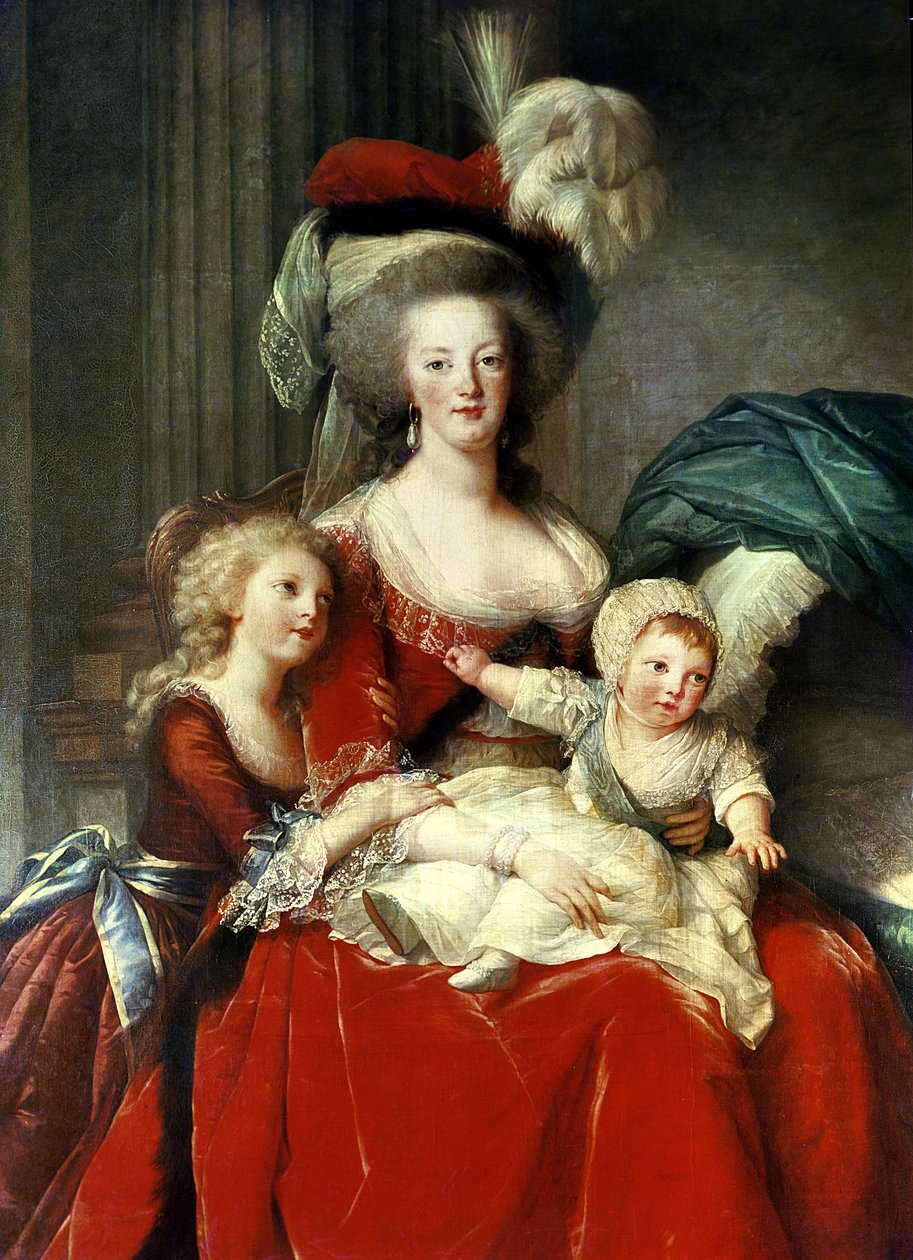 Marie-Antoinette (1755-93) és négy gyermeke, 1787 (3822 részlet) alkotó: Elisabeth Louise Vigee Lebrun