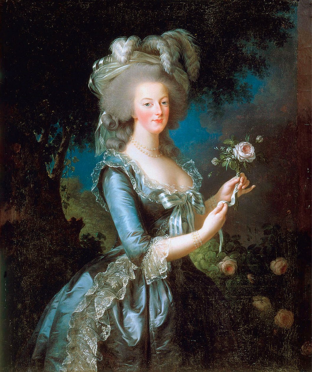 Marie Antoinette a rózsával, 1783. alkotó: Elisabeth Louise Vigee Lebrun